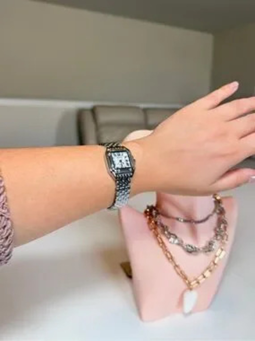 Luxury Silver Square Quartz Watch